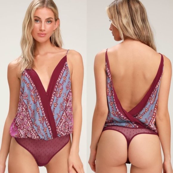Free People Tops - Free People OB938434 Border Babe Bodysuit